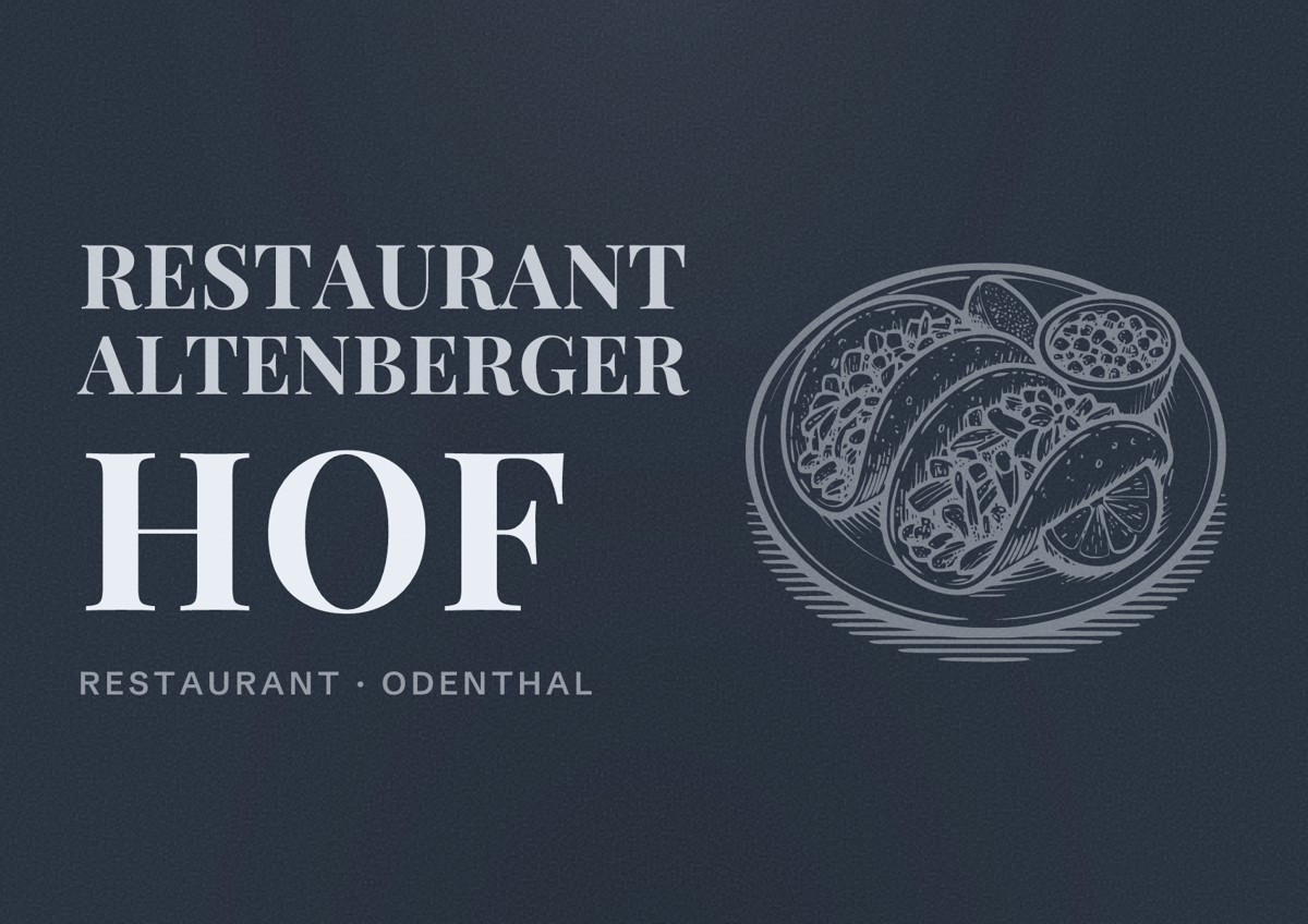 Illustriertes Poster von Restaurant Altenberger Hof, Restaurant in Odenthal
