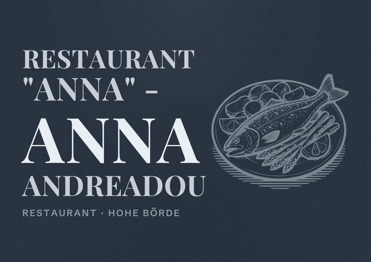 Illustriertes Poster von Restaurant "Anna" - Anna Andreadou, Restaurant in Hohe Börde