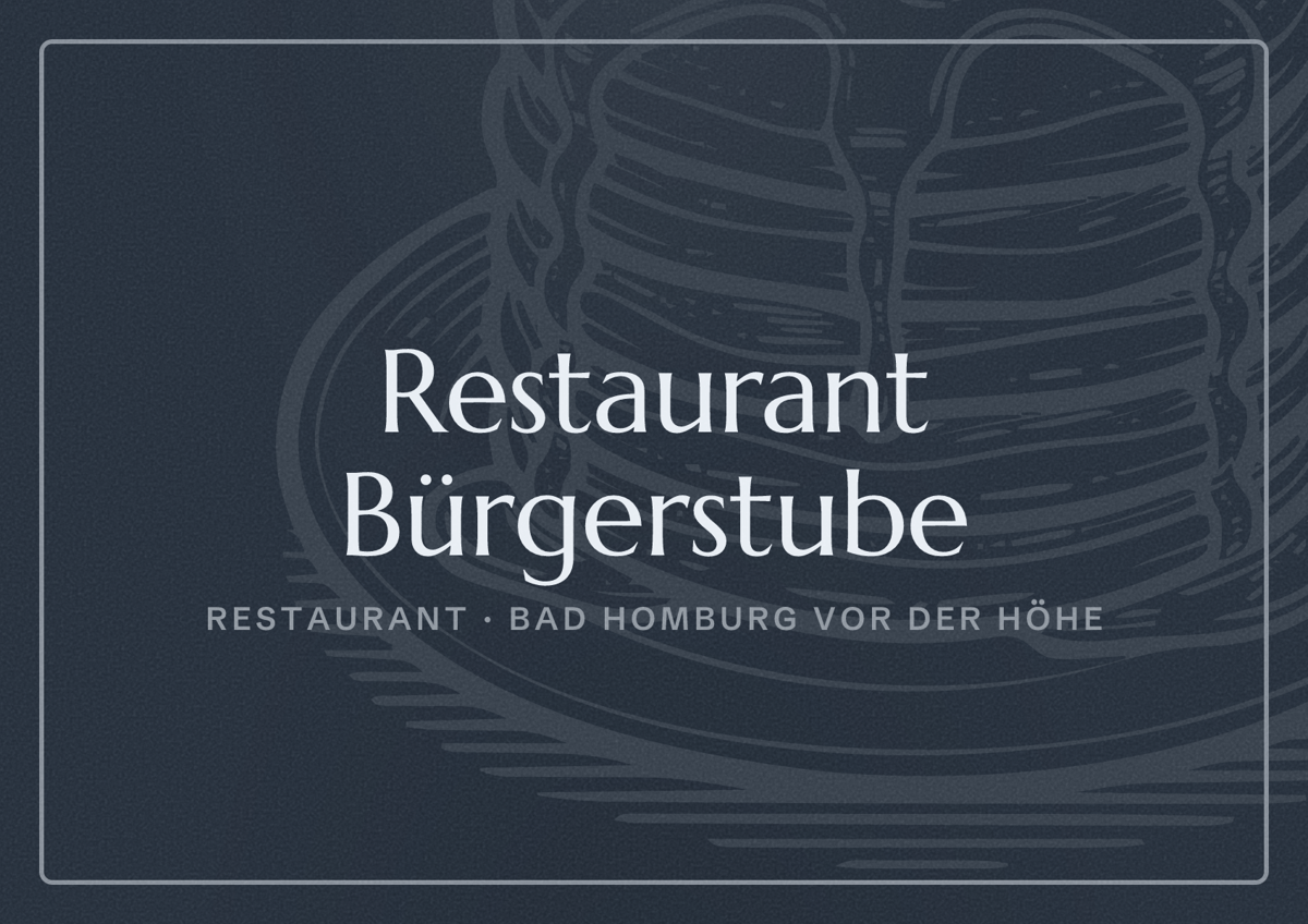 Illustriertes Poster von Restaurant Bürgerstube, Restaurant in Bad Homburg vor der Höhe