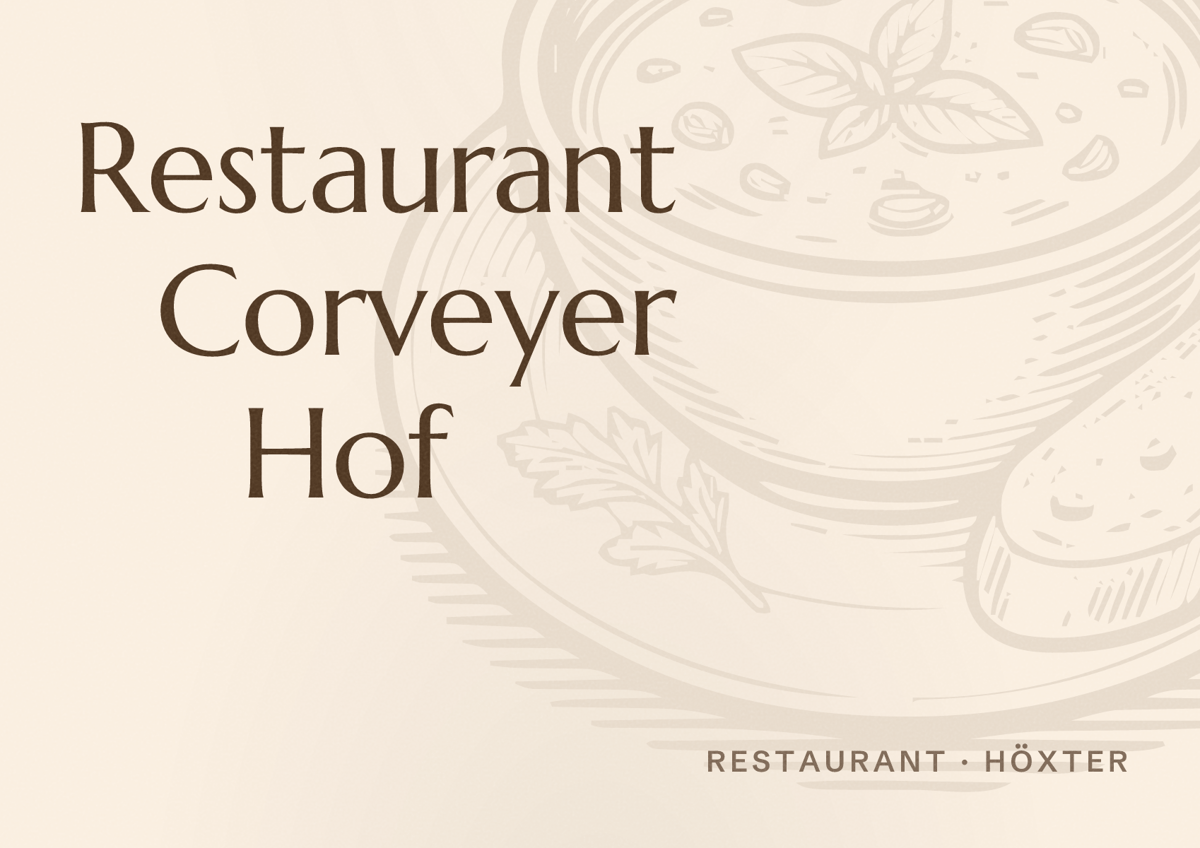 Illustriertes Poster von Restaurant Corveyer Hof, Restaurant in Höxter