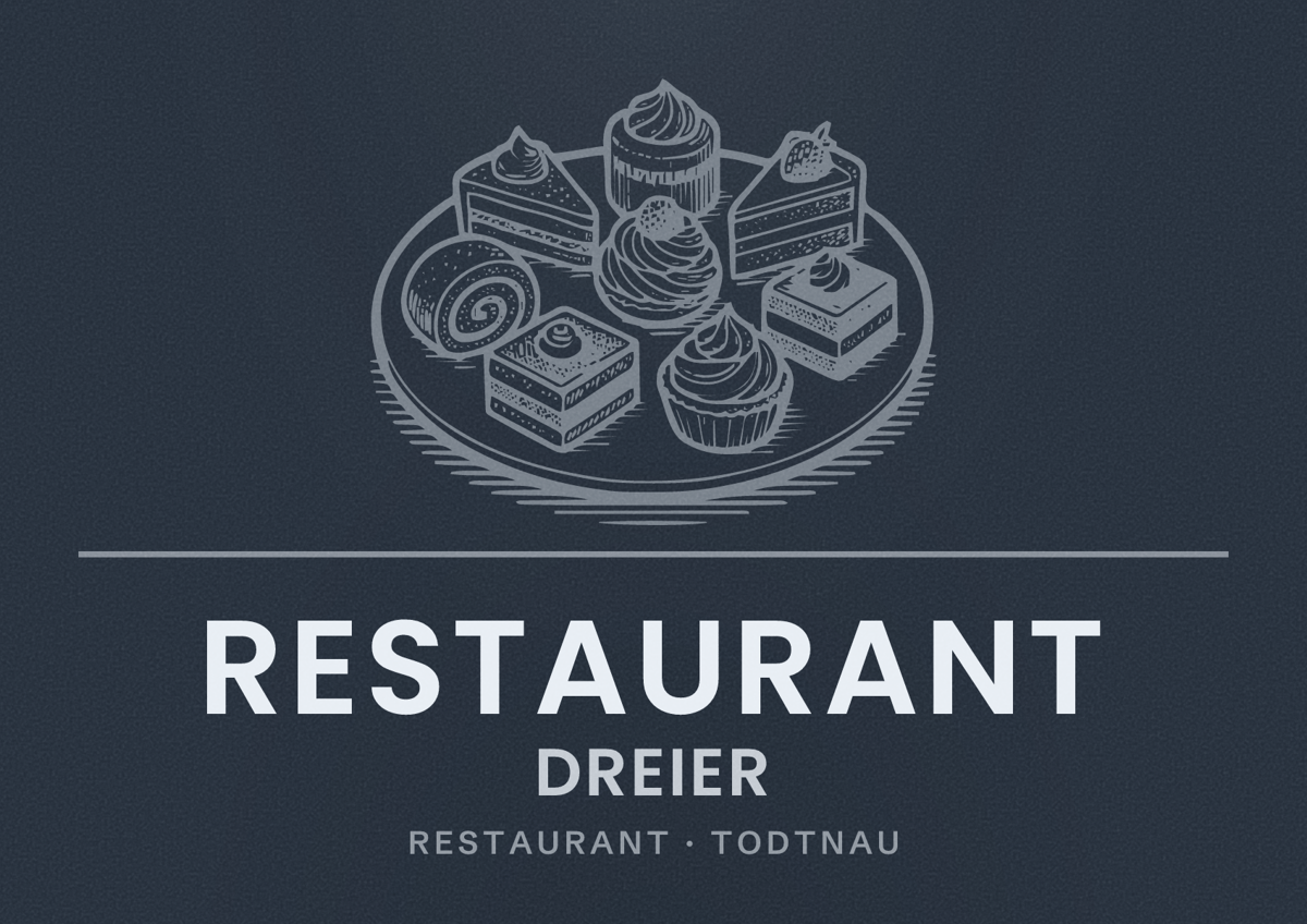 Illustriertes Poster von Restaurant Dreier, Restaurant in Todtnau