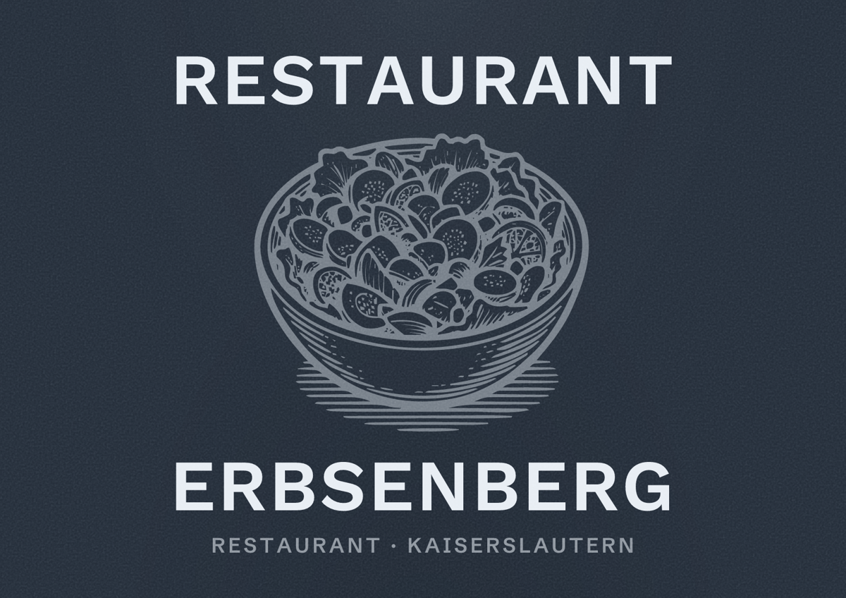 Illustriertes Poster von Restaurant Erbsenberg, Restaurant in Kaiserslautern
