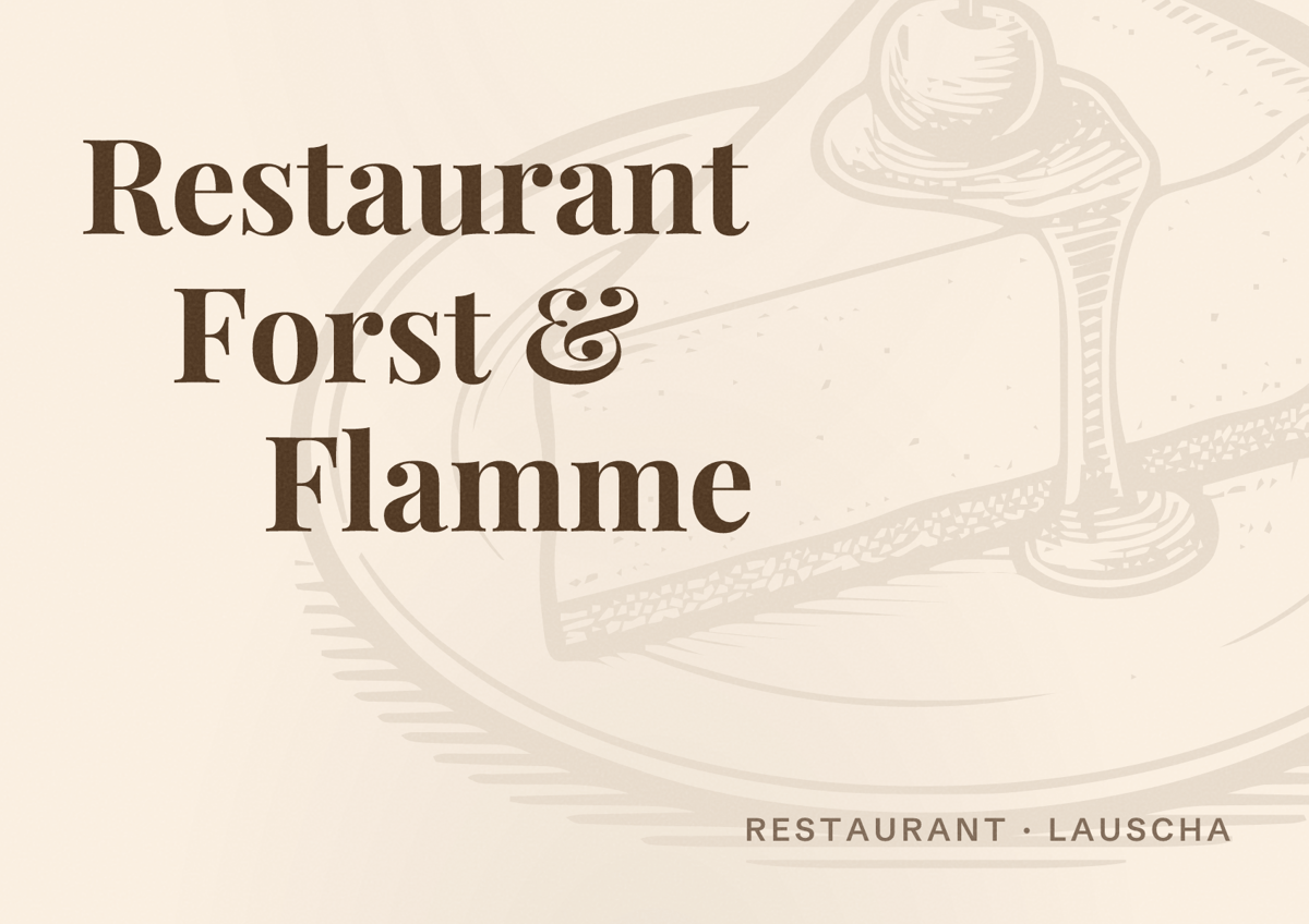 Illustriertes Poster von Restaurant Forst & Flamme, Restaurant in Lauscha