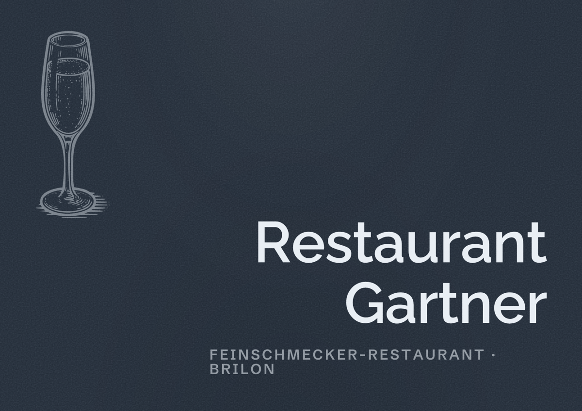 Illustriertes Poster von Restaurant Gartner, Feinschmecker-Restaurant in Brilon