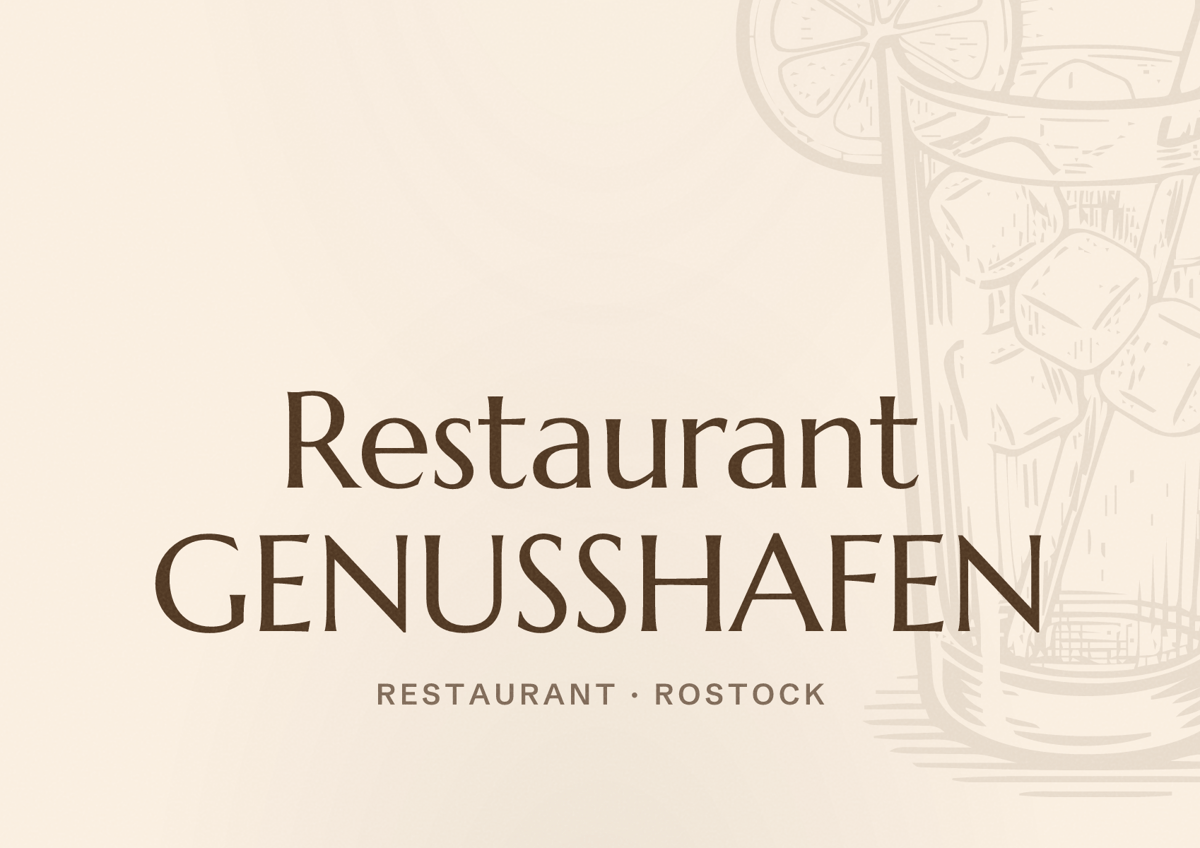 Illustriertes Poster von Restaurant GENUSSHAFEN, Restaurant in Rostock