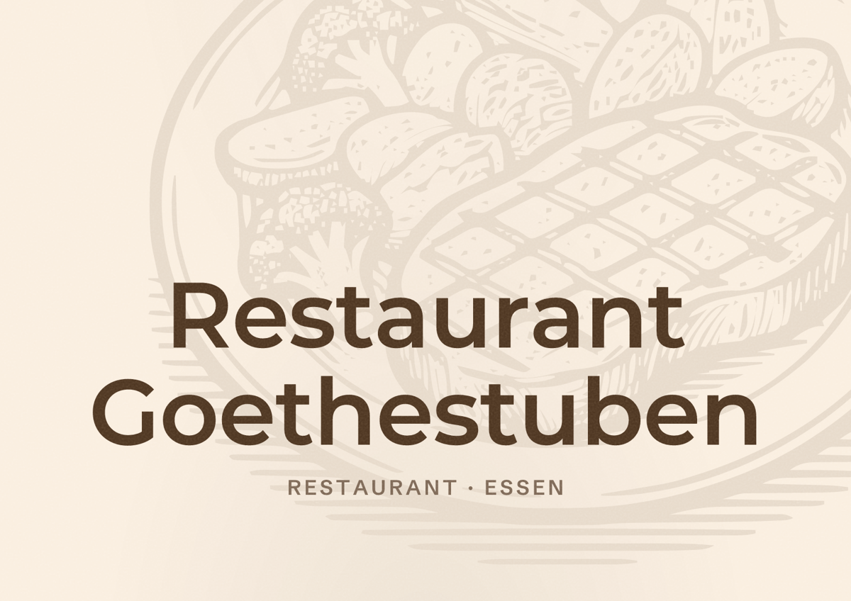 Illustriertes Poster von Restaurant Goethestuben, Restaurant in Essen