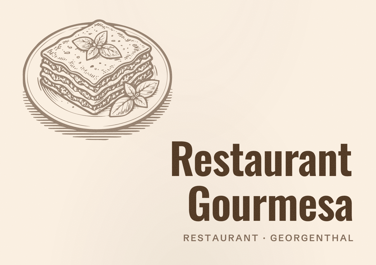 Illustriertes Poster von Restaurant Gourmesa, Restaurant in Georgenthal