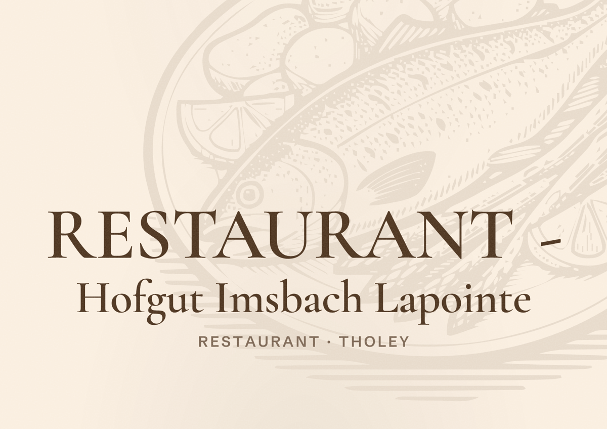 Illustriertes Poster von RESTAURANT - Hofgut Imsbach Lapointe, Restaurant in Tholey