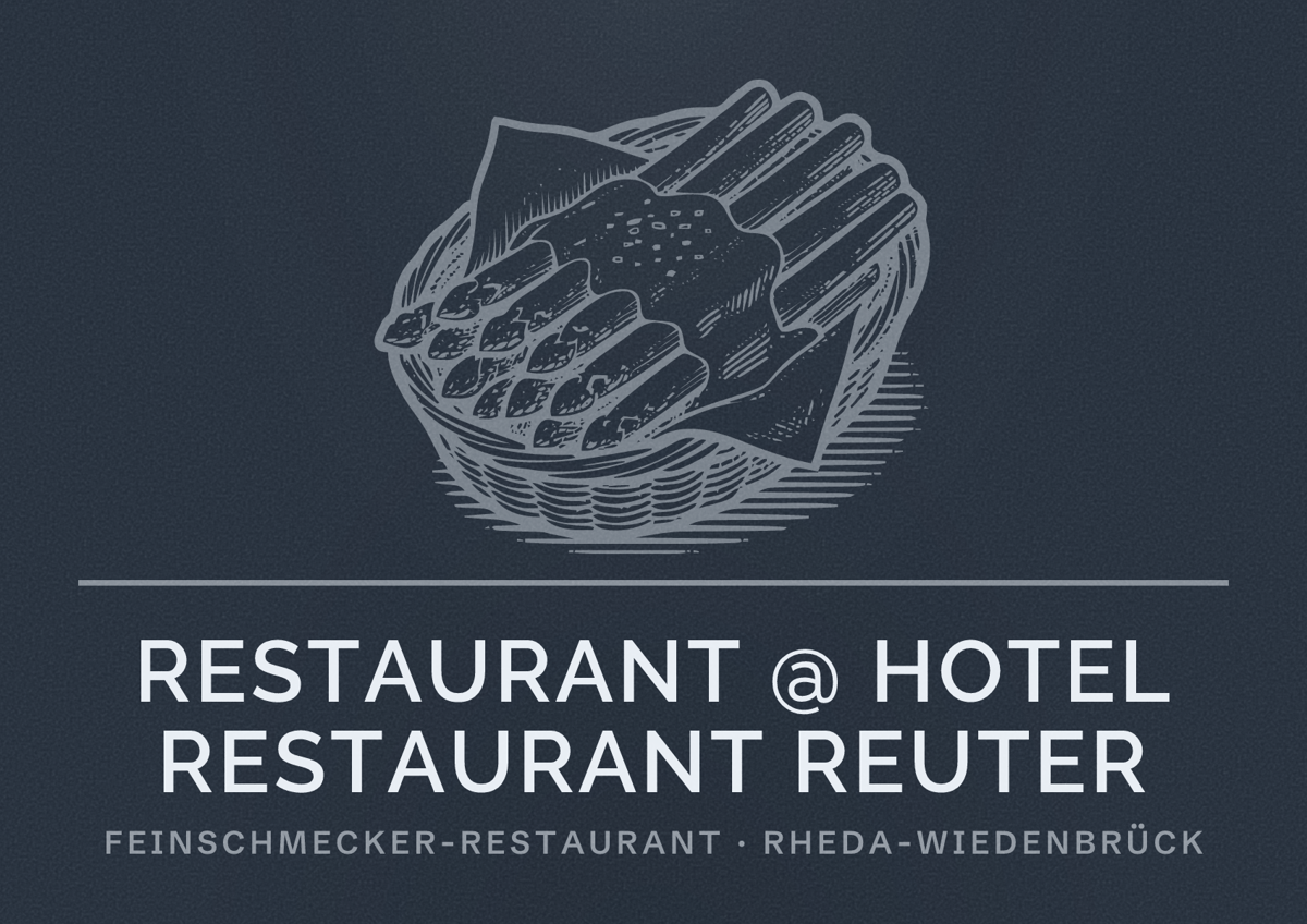 Illustriertes Poster von Restaurant @ Hotel Restaurant Reuter, Feinschmecker-Restaurant in Rheda-Wiedenbrück