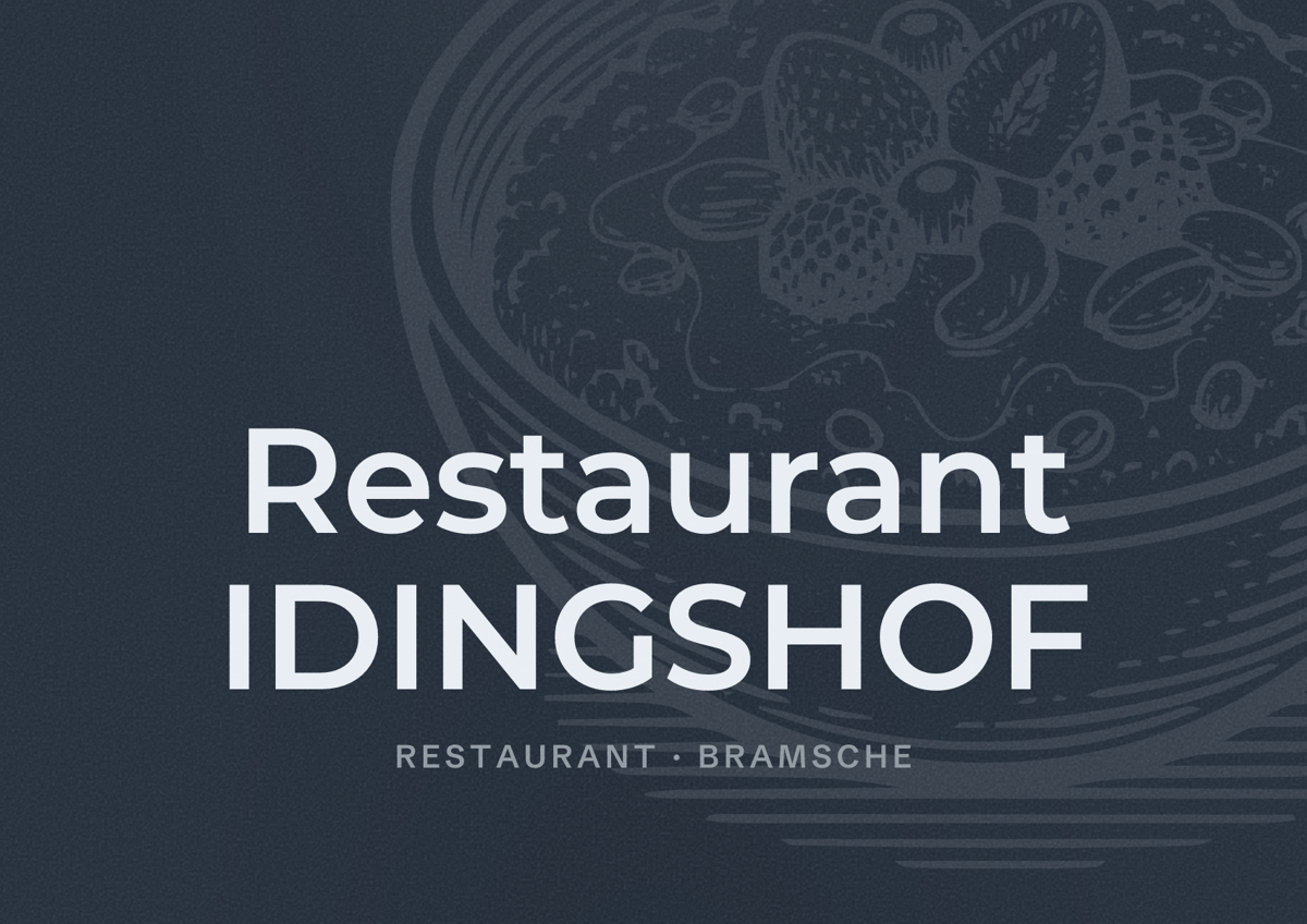 Illustriertes Poster von Restaurant IDINGSHOF, Restaurant in Bramsche