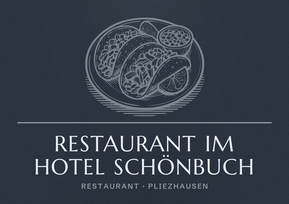 Illustriertes Poster von Restaurant im Hotel Schönbuch, Restaurant in Pliezhausen