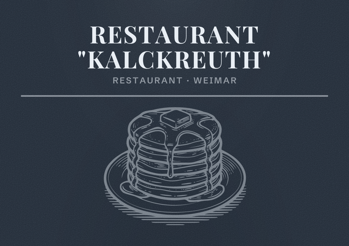 Illustriertes Poster von Restaurant "Kalckreuth", Restaurant in Weimar