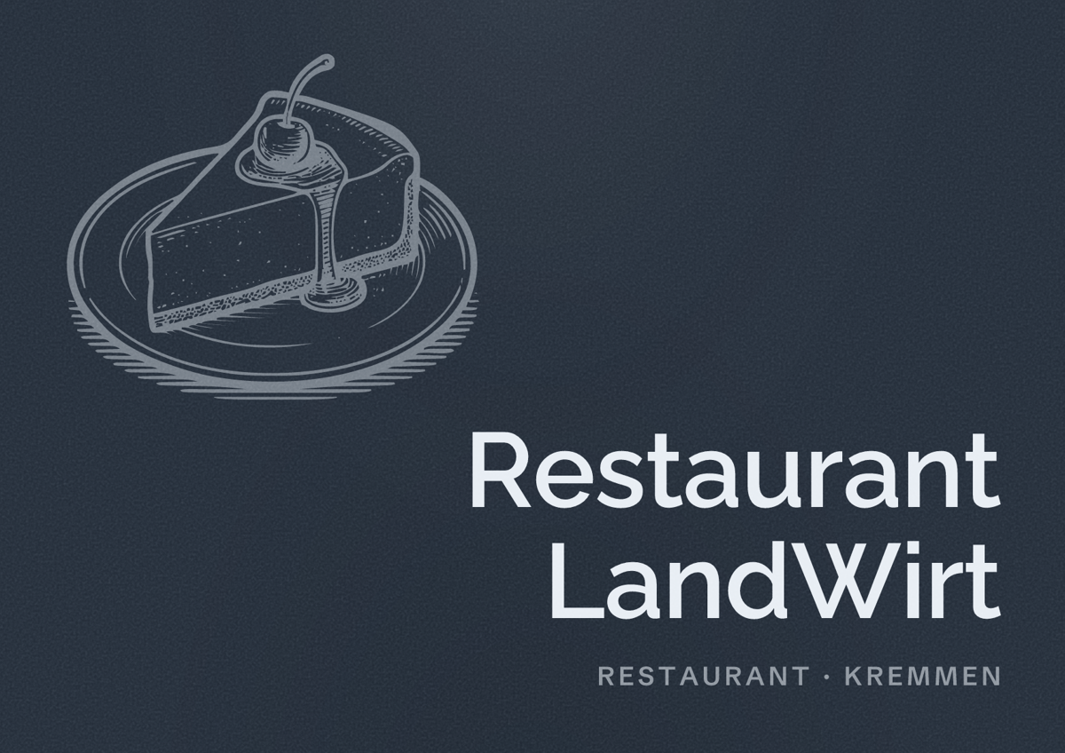 Illustriertes Poster von Restaurant LandWirt, Restaurant in Kremmen