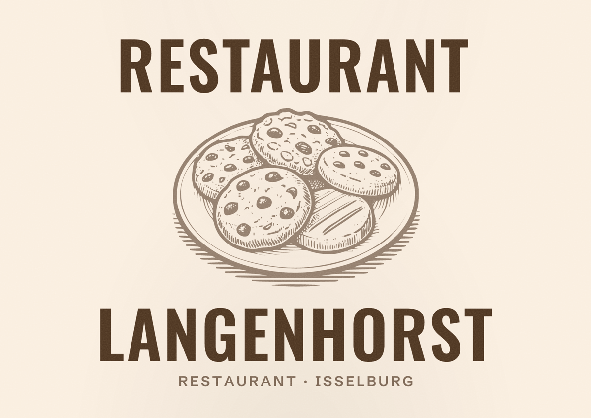 Illustriertes Poster von Restaurant Langenhorst, Restaurant in Isselburg
