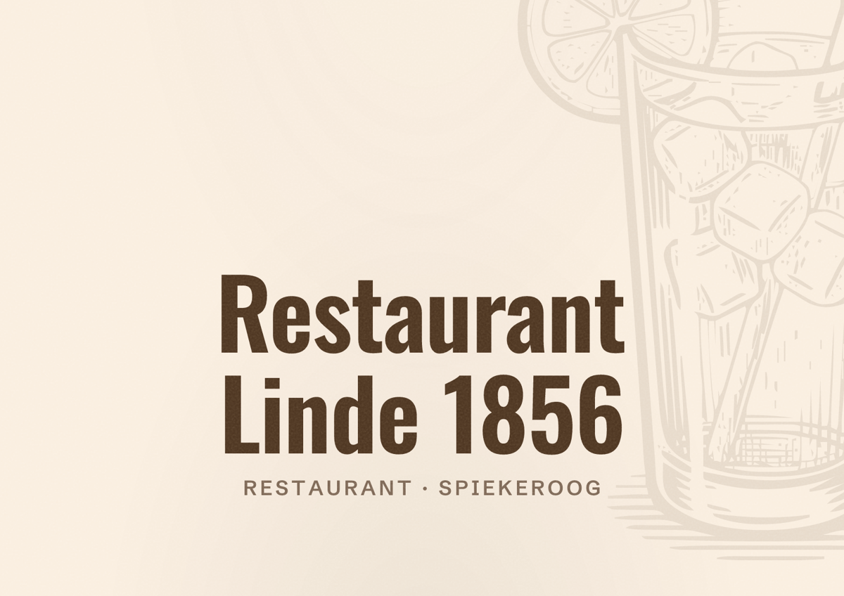Illustriertes Poster von Restaurant Linde 1856, Restaurant in Spiekeroog