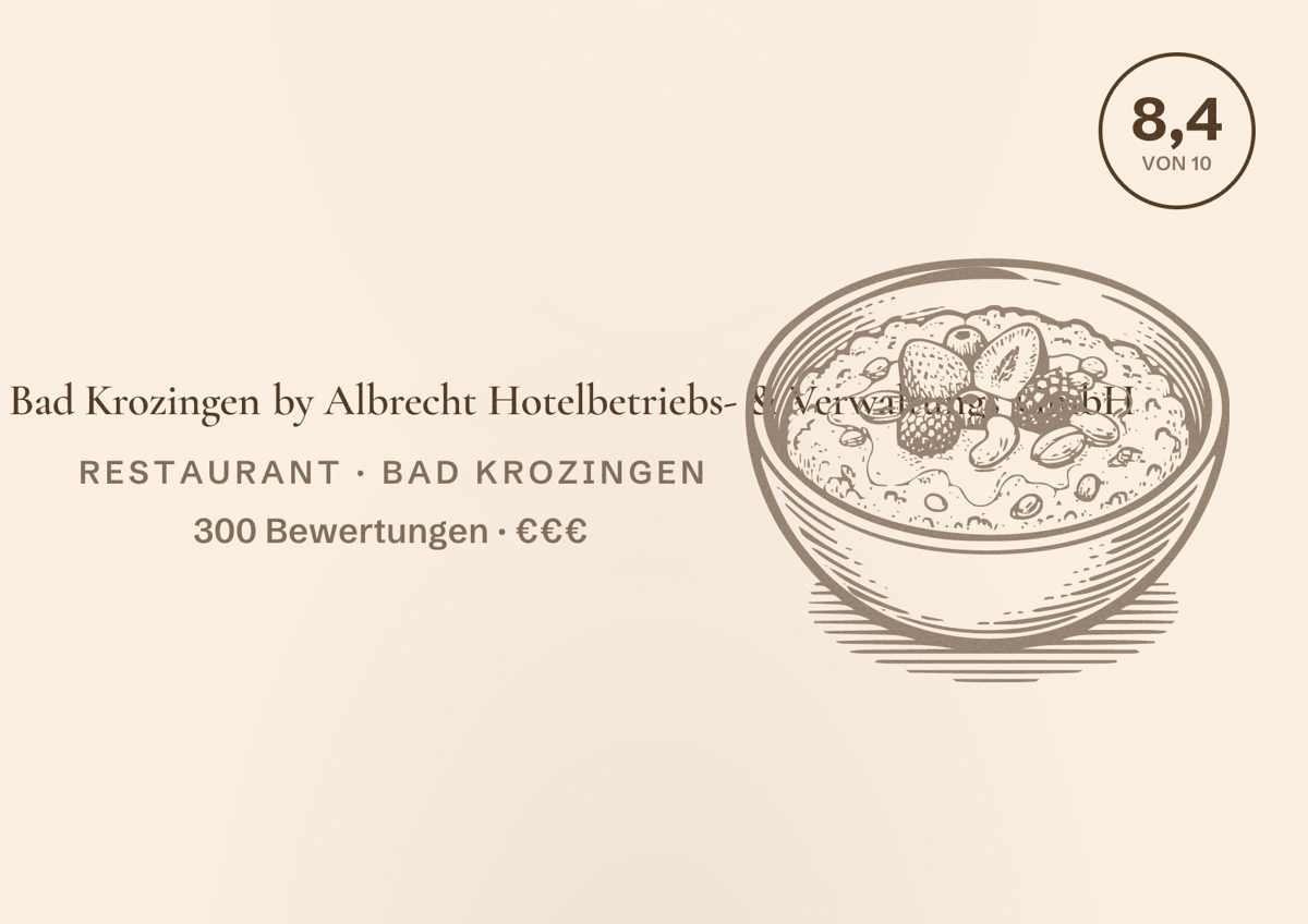 Illustriertes Poster von Restaurant Löwen Bad Krozingen by Albrecht Hotelbetriebs- & Verwaltungs GmbH, Restaurant in Bad Krozingen: Bewertung 8,4 von 10 aus 300 Bewertungen, Preisniveau €€€
