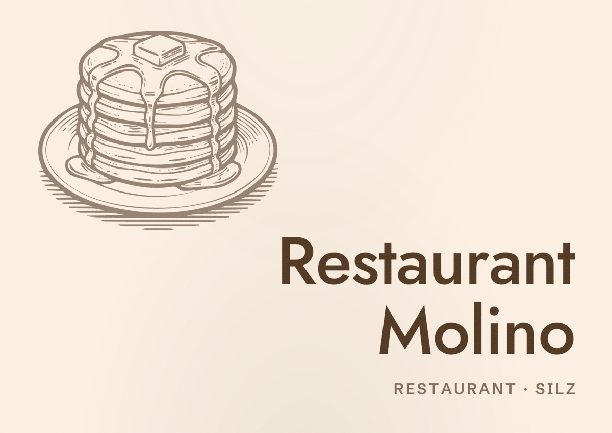 Illustriertes Poster von Restaurant Molino, Restaurant in Silz