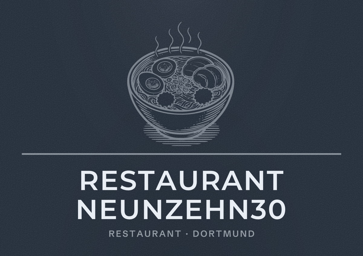 Illustriertes Poster von Restaurant NEUNZEHN30, Restaurant in Dortmund