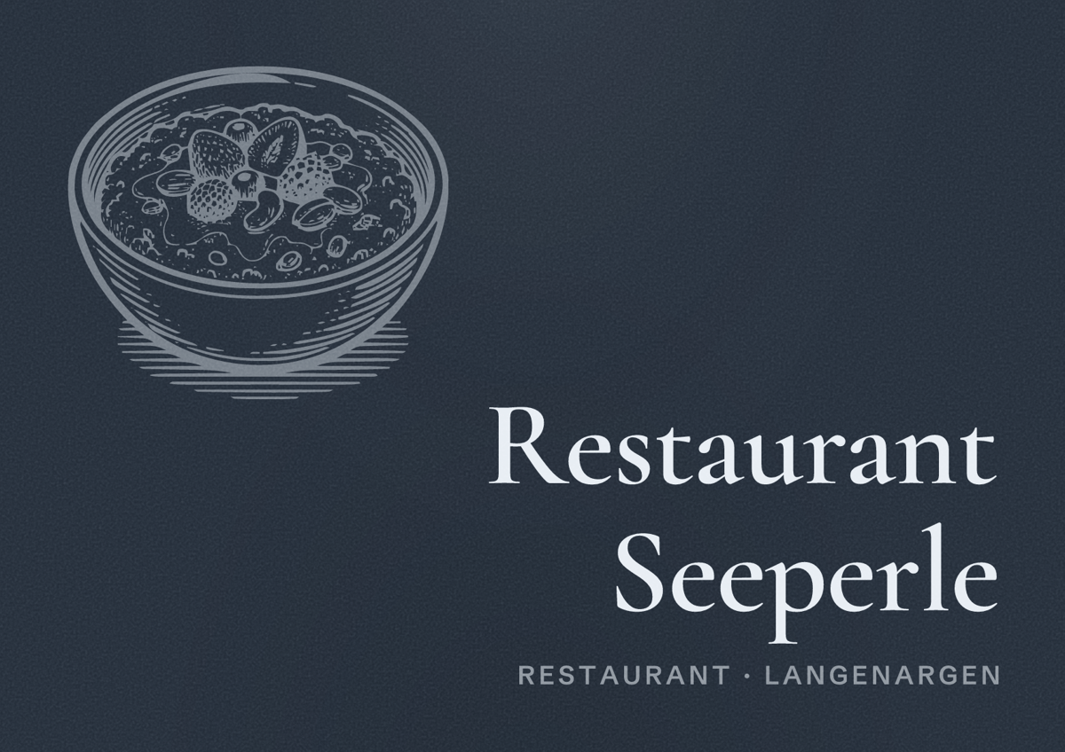 Illustriertes Poster von Restaurant Seeperle, Restaurant in Langenargen