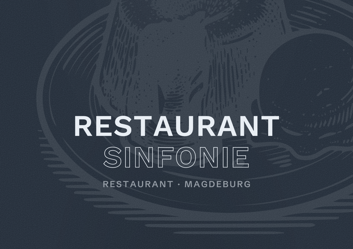 Illustriertes Poster von Restaurant Sinfonie, Restaurant in Magdeburg