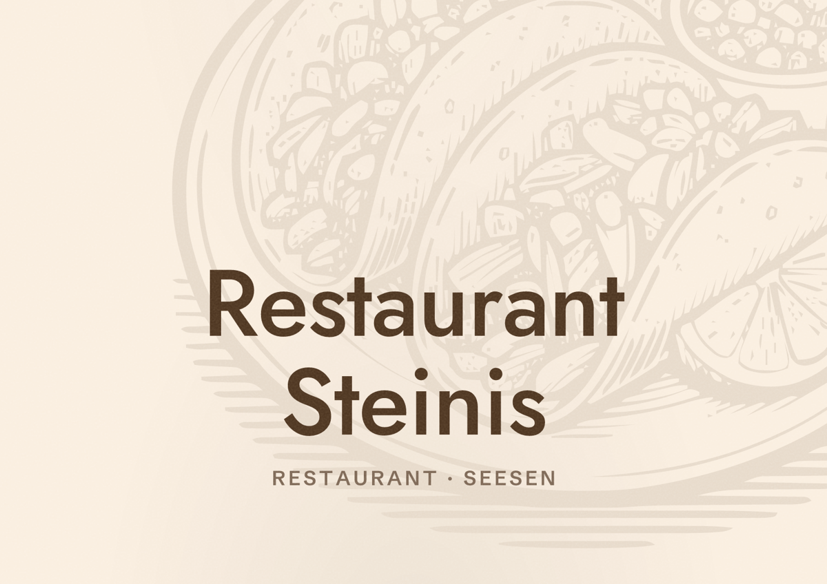 Illustriertes Poster von Restaurant Steinis, Restaurant in Seesen