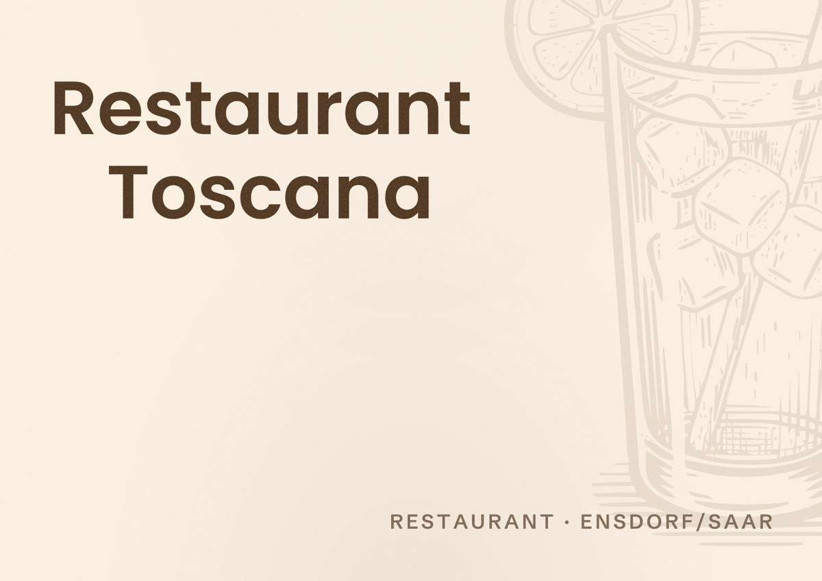 Illustriertes Poster von Restaurant Toscana, Restaurant in Ensdorf/Saar