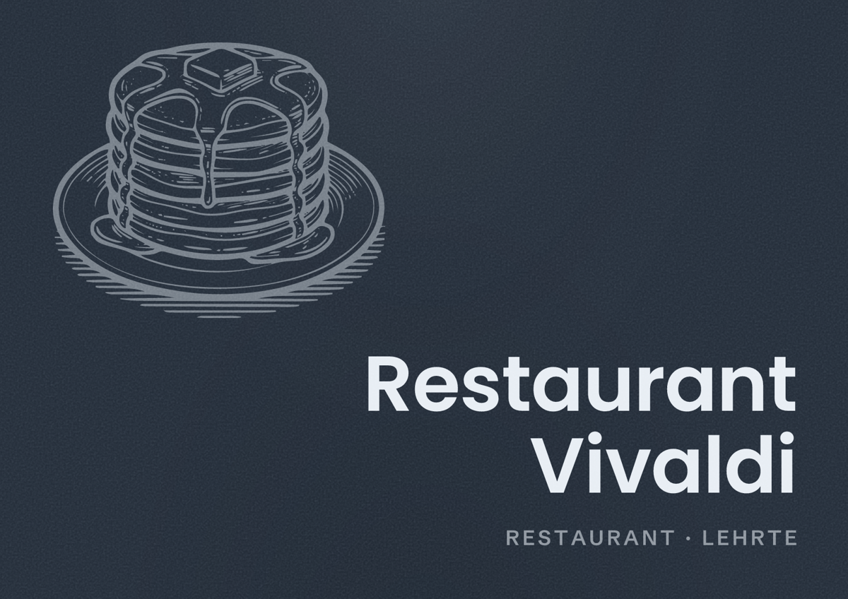 Illustriertes Poster von Restaurant Vivaldi, Restaurant in Lehrte