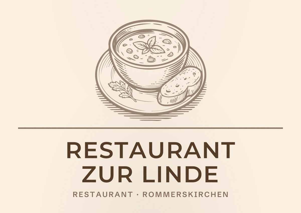 Illustriertes Poster von Restaurant zur Linde, Restaurant in Rommerskirchen
