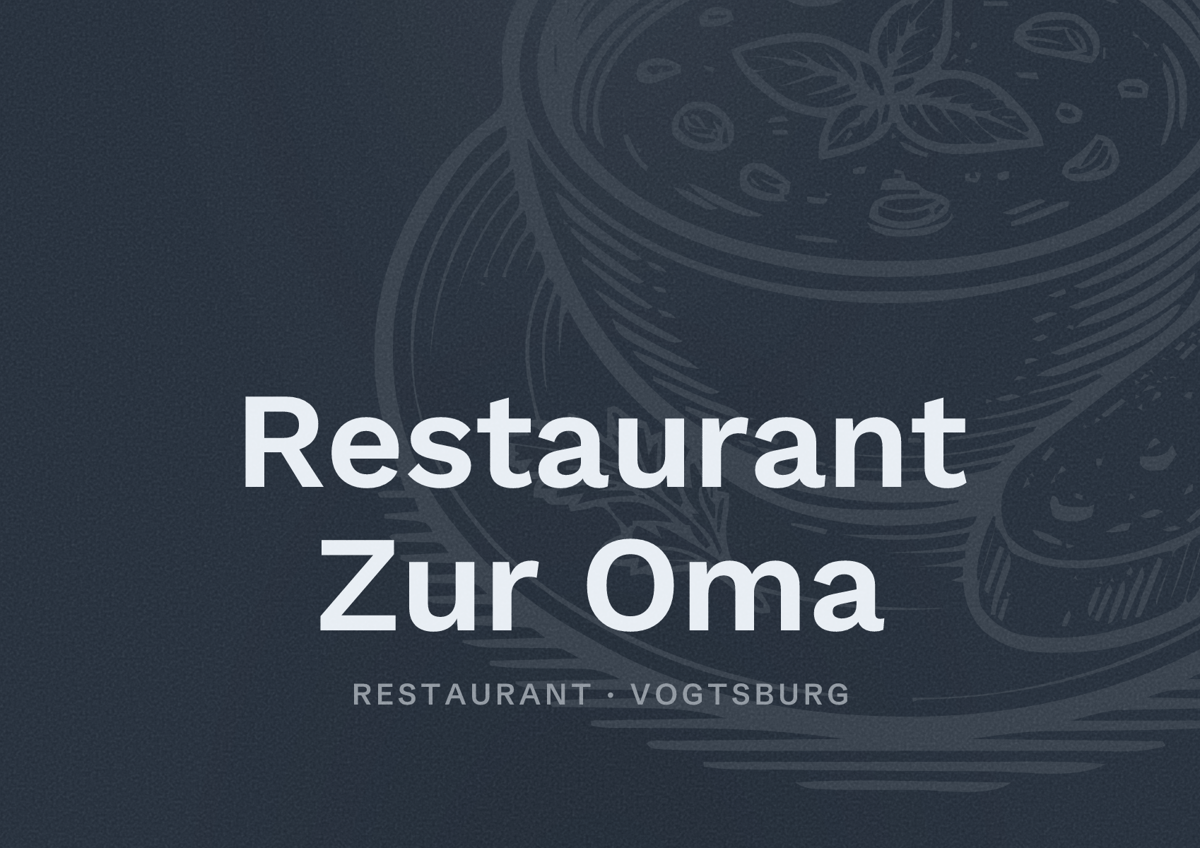 Illustriertes Poster von Restaurant Zur Oma, Restaurant in Vogtsburg
