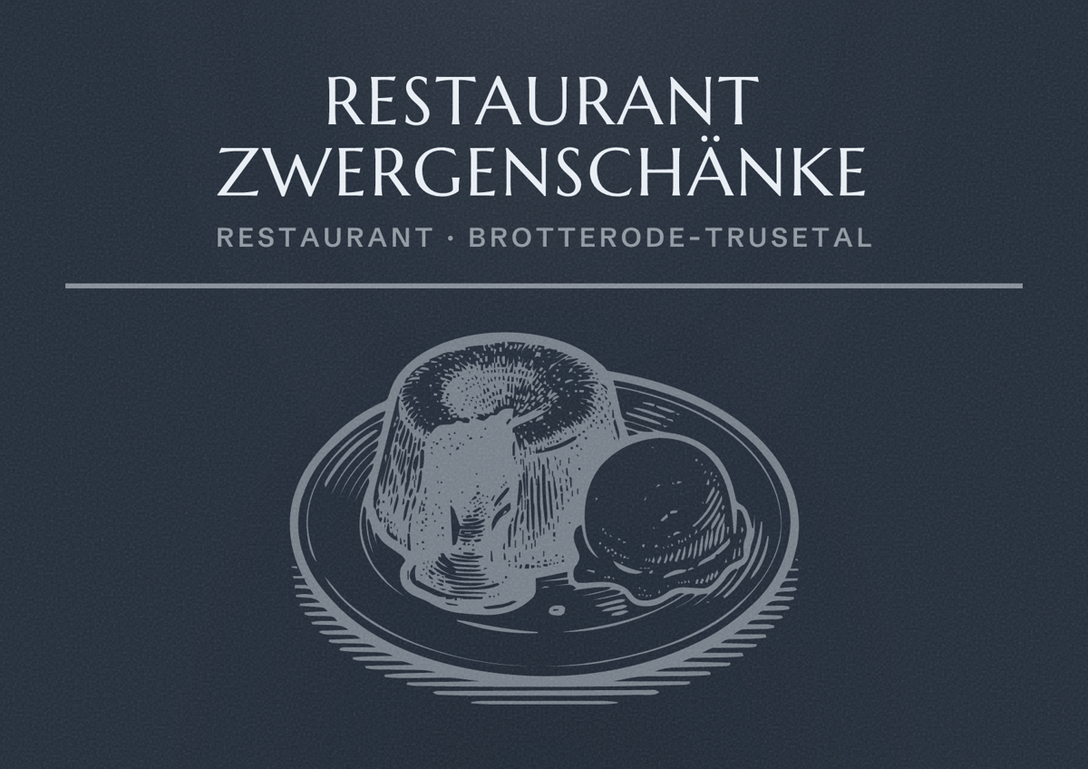 Illustriertes Poster von Restaurant Zwergenschänke, Restaurant in Brotterode-Trusetal