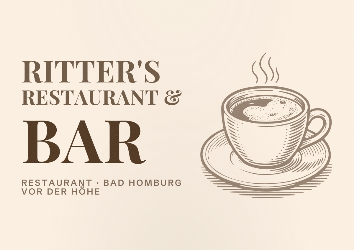 Illustriertes Poster von RITTER'S Restaurant & Bar, Restaurant in Bad Homburg vor der Höhe