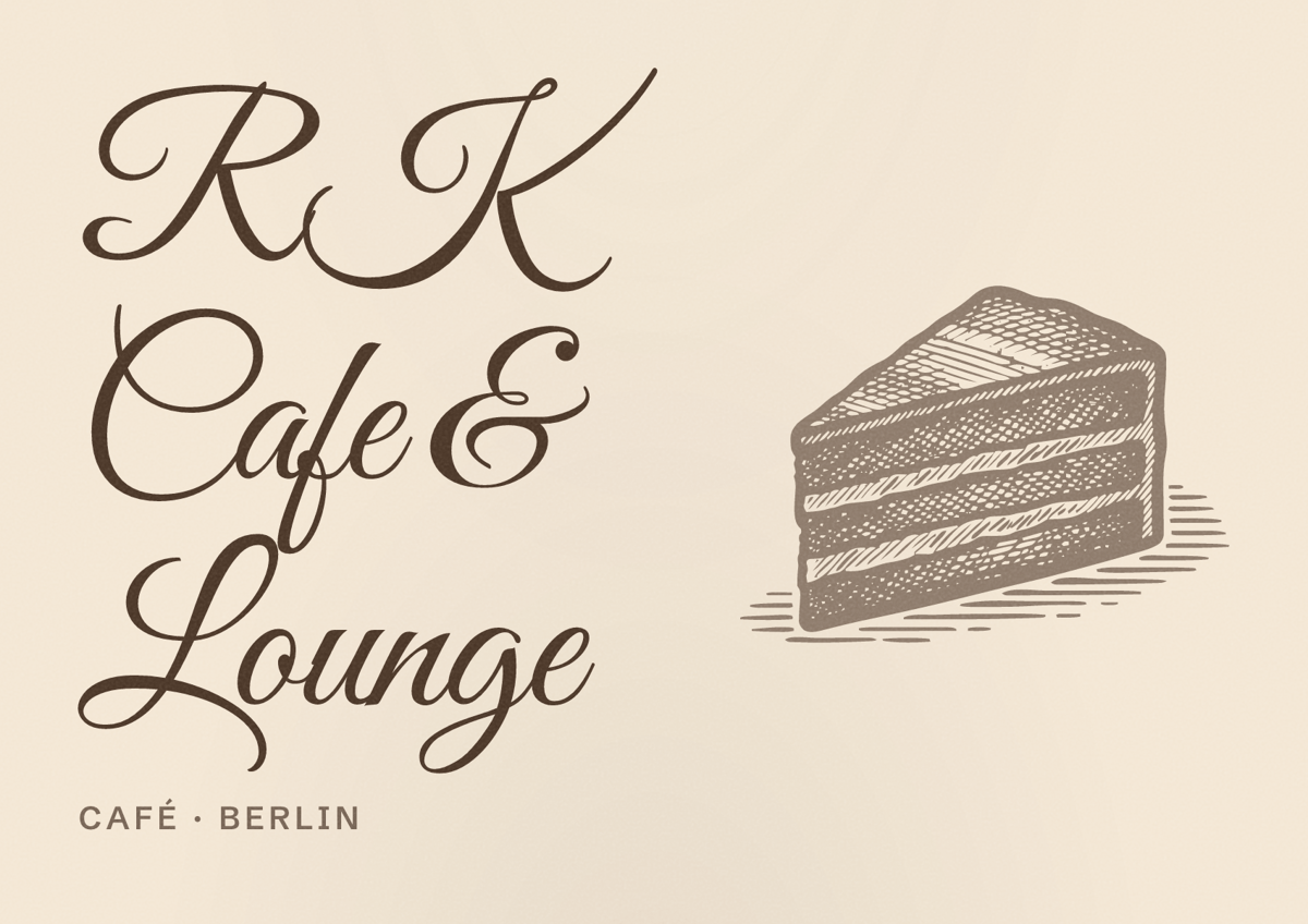 Illustriertes Poster von RK Cafe & Lounge, Café in Berlin