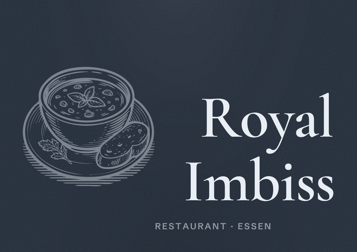 Illustriertes Poster von Royal Imbiss, Restaurant in Essen