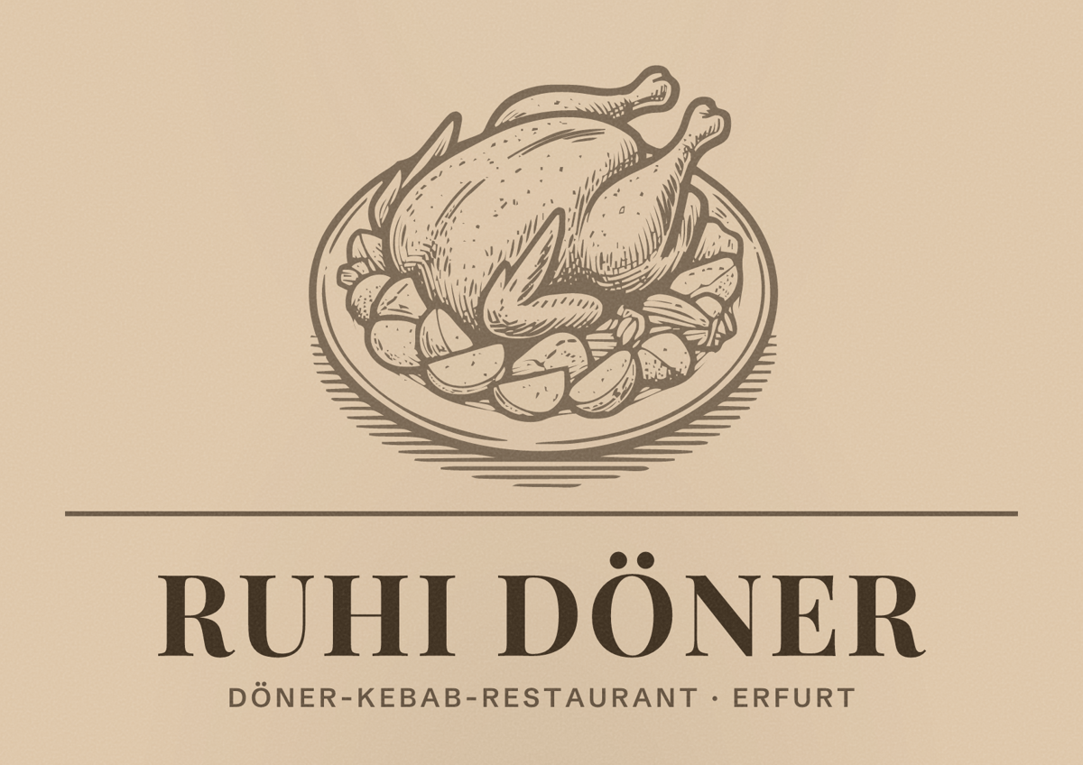 Illustriertes Poster von Ruhi Döner, Döner-Kebab-Restaurant in Erfurt