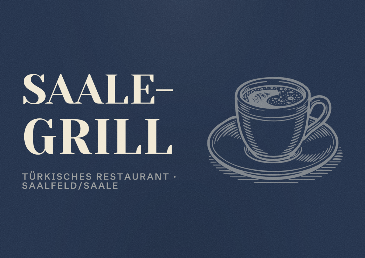 Illustriertes Poster von Saale- Grill, Türkisches Restaurant in Saalfeld/Saale