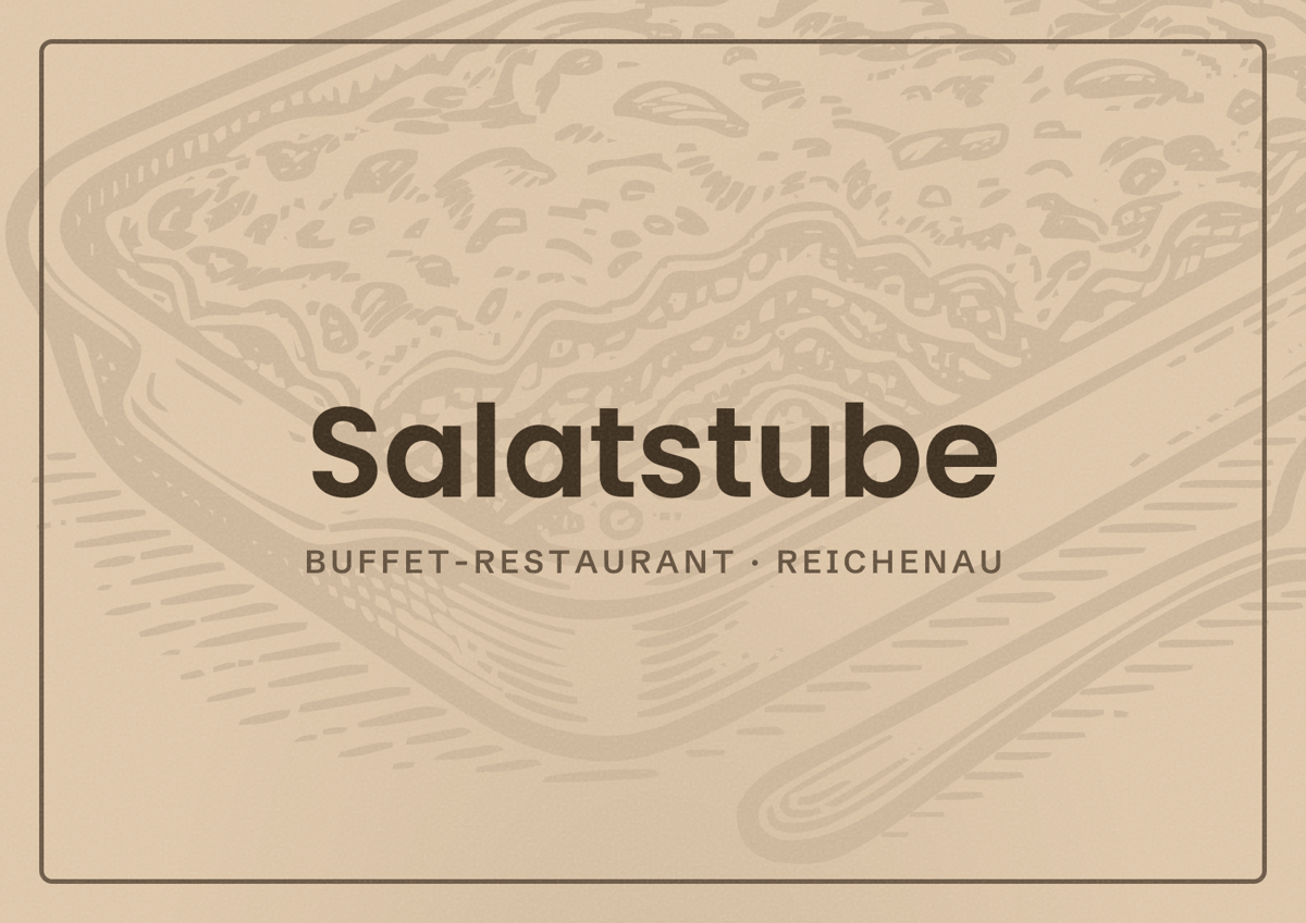 Illustriertes Poster von Salatstube, Buffet-Restaurant in Reichenau