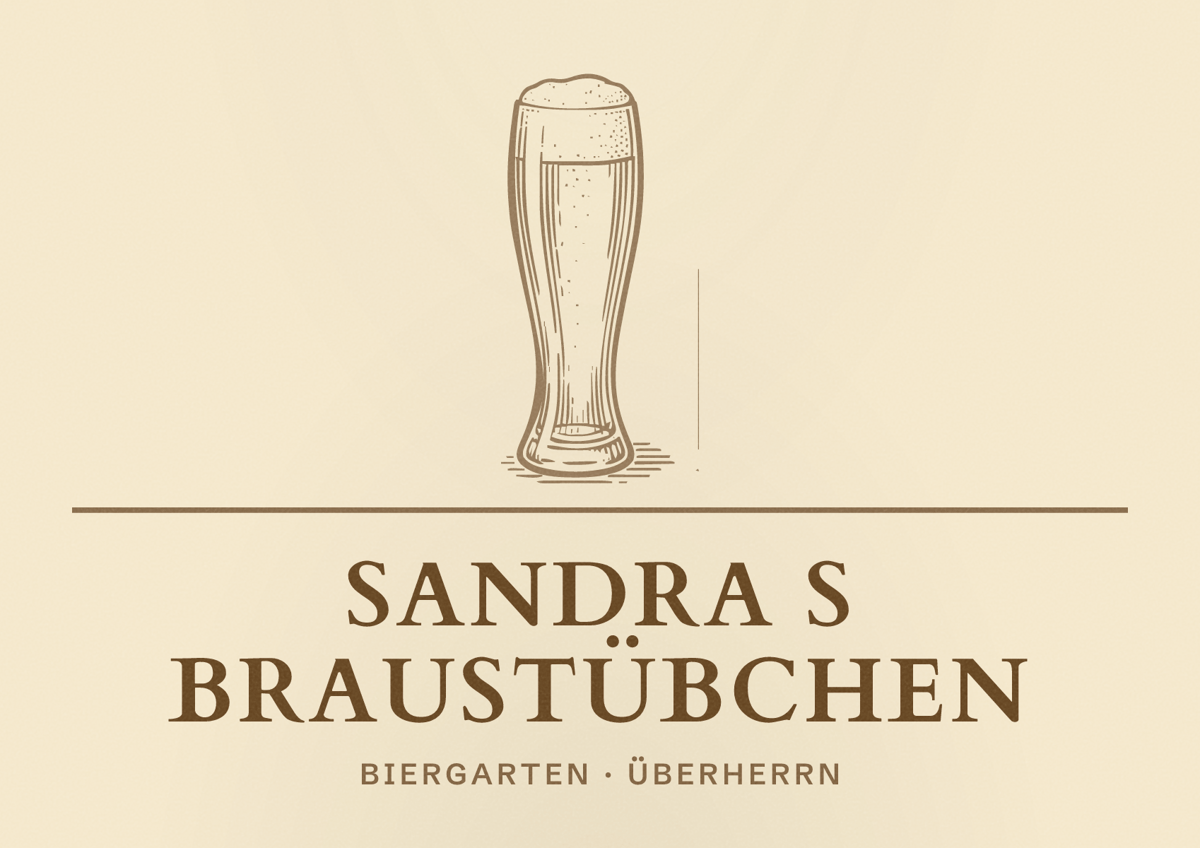 Illustriertes Poster von Sandra s Braustübchen, Biergarten in Überherrn