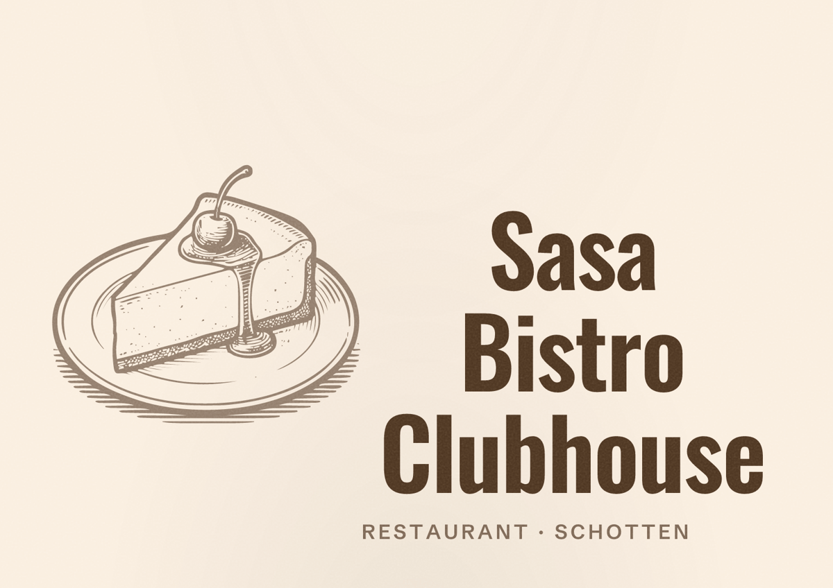 Illustriertes Poster von Sasa Bistro Clubhouse, Restaurant in Schotten