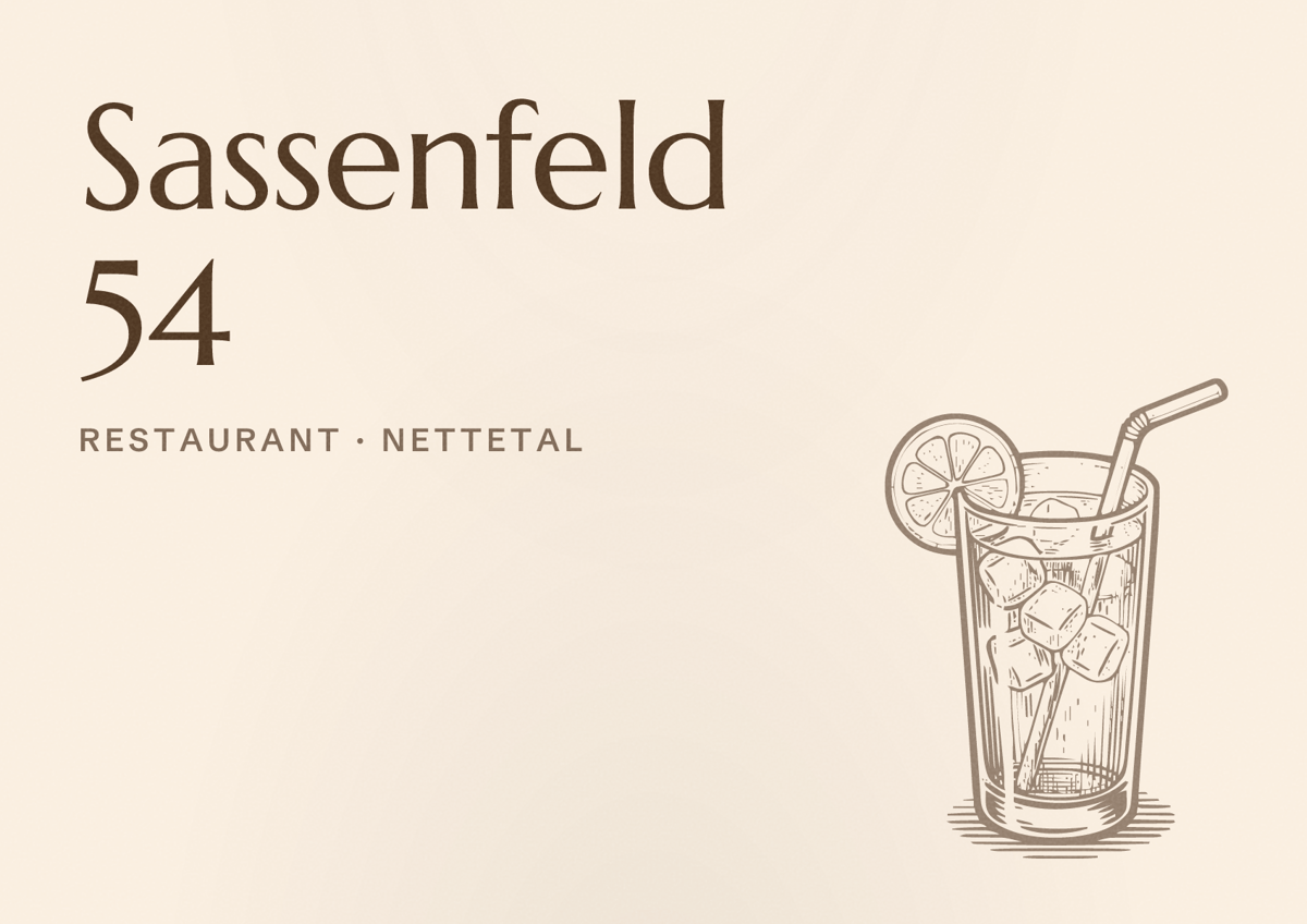 Illustriertes Poster von Sassenfeld 54, Restaurant in Nettetal