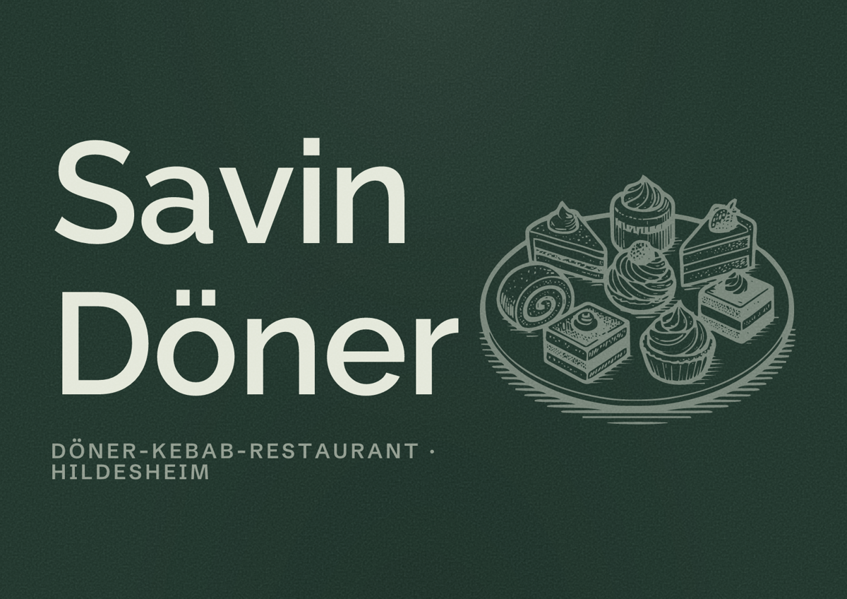 Illustriertes Poster von Savin Döner, Döner-Kebab-Restaurant in Hildesheim