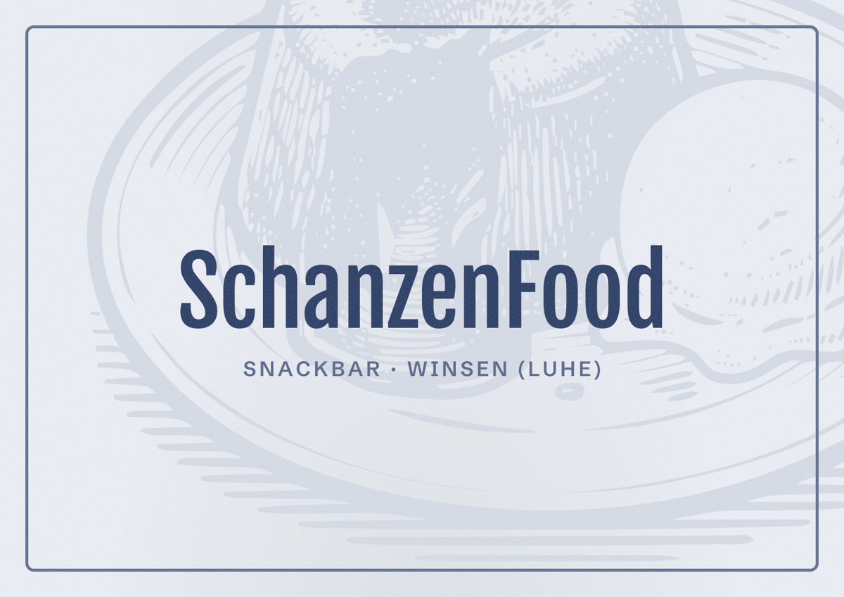 Illustriertes Poster von SchanzenFood, Snackbar in Winsen (Luhe)