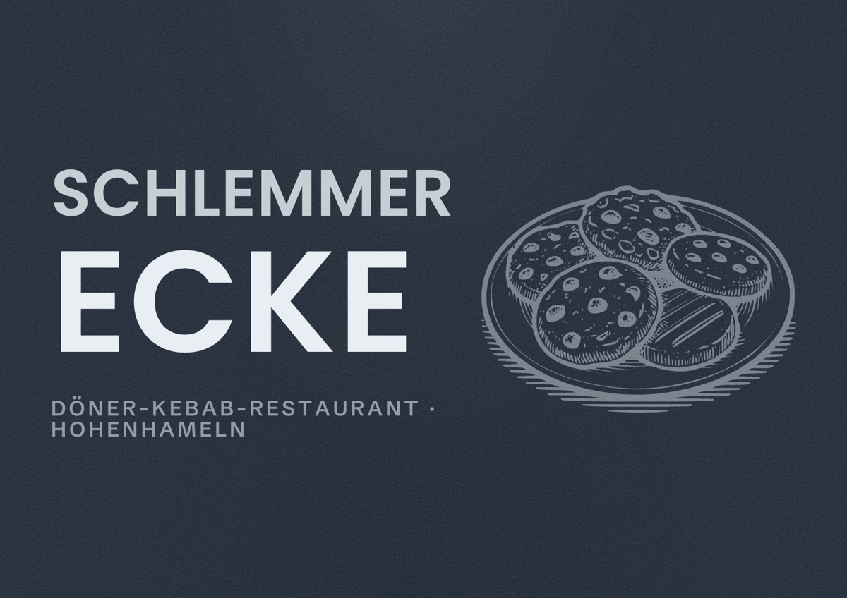 Illustriertes Poster von Schlemmer Ecke, Döner-Kebab-Restaurant in Hohenhameln