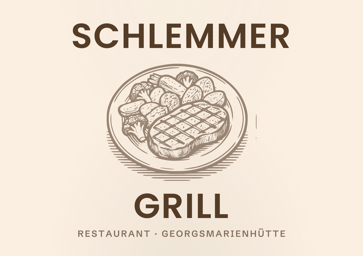 Illustriertes Poster von Schlemmer Grill, Restaurant in Georgsmarienhütte