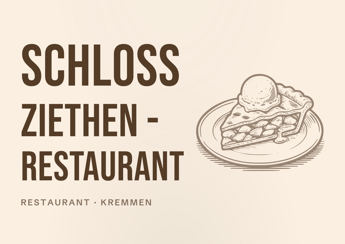 Illustriertes Poster von Schloss Ziethen - Restaurant, Restaurant in Kremmen