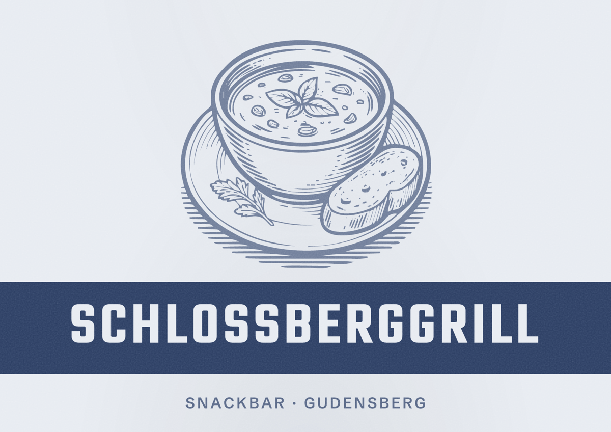 Illustriertes Poster von Schlossberggrill, Snackbar in Gudensberg