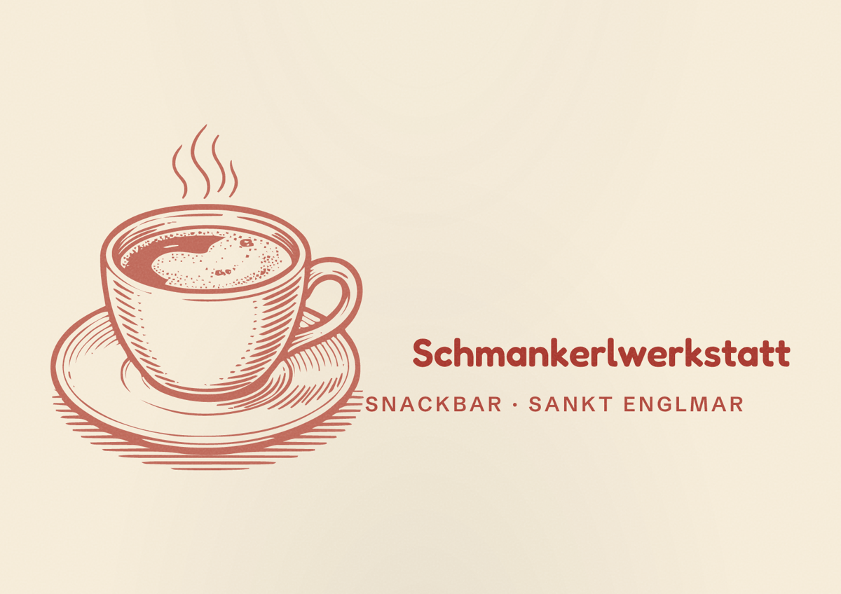Illustriertes Poster von Schmankerlwerkstatt, Snackbar in Sankt Englmar