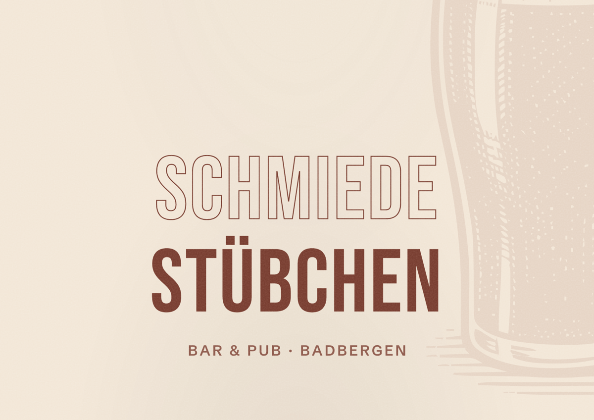 Illustriertes Poster von Schmiede Stübchen, Bar & Pub in Badbergen