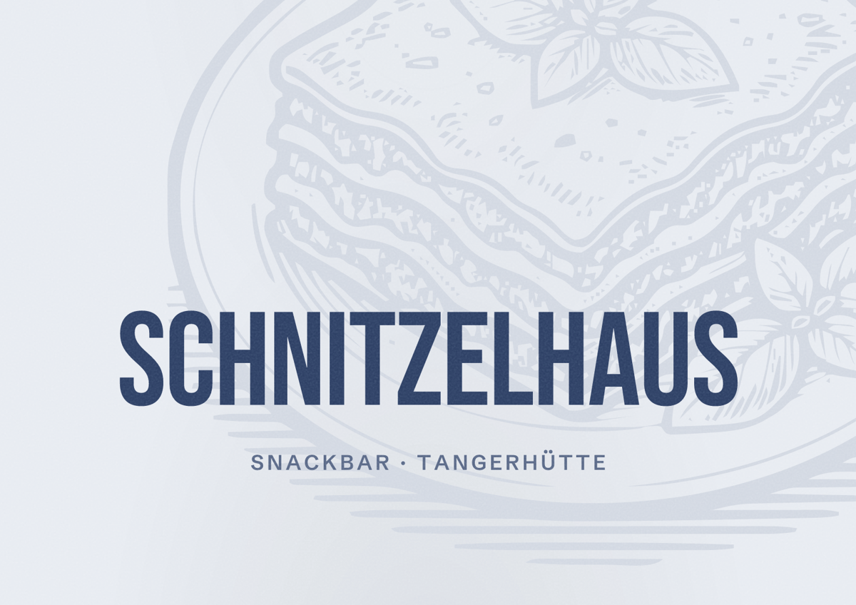 Illustriertes Poster von Schnitzelhaus, Snackbar in Tangerhütte