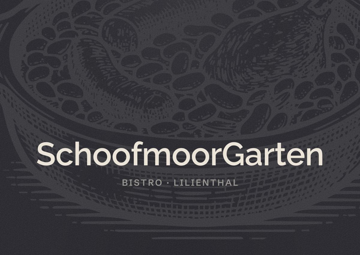 Illustriertes Poster von SchoofmoorGarten, Bistro in Lilienthal