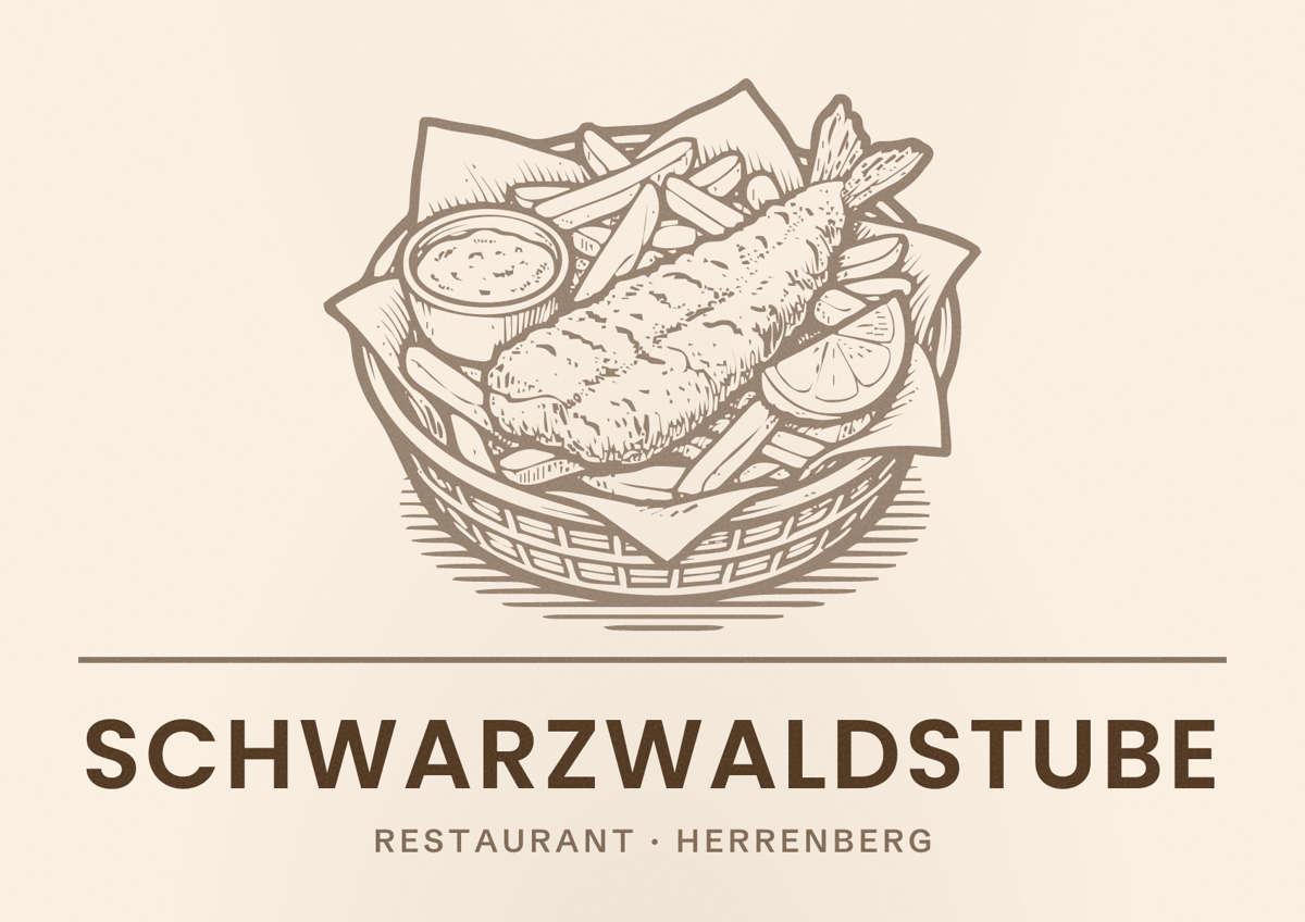 Illustriertes Poster von Schwarzwaldstube, Restaurant in Herrenberg